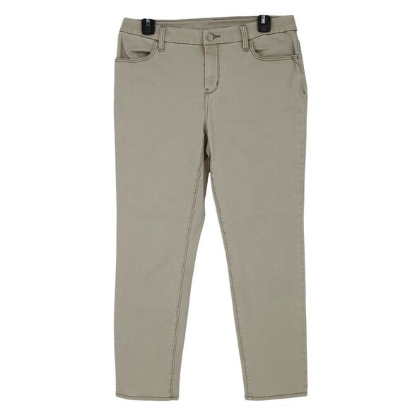 Chicos Jeans 0 Womens 4 Beige Perfect Stretch Denim Girlfriend Slim Leg Ankle - Picture 1 of 16